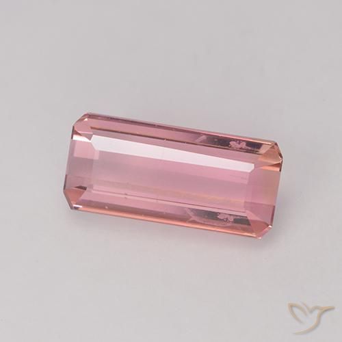 1.09ct طبيعي وردى برتقالى تورمالين, قص الزمرد, قليلا جدا