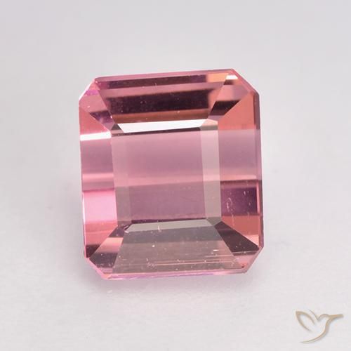 1.27ct طبيعي وردي فاتح تورمالين, قص الزمرد, VVS-VS