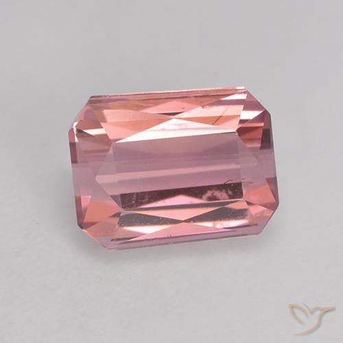 1.34ct طبيعي وردى فاقع فاتح تورمالين, قص الزمرد, VVS-VS