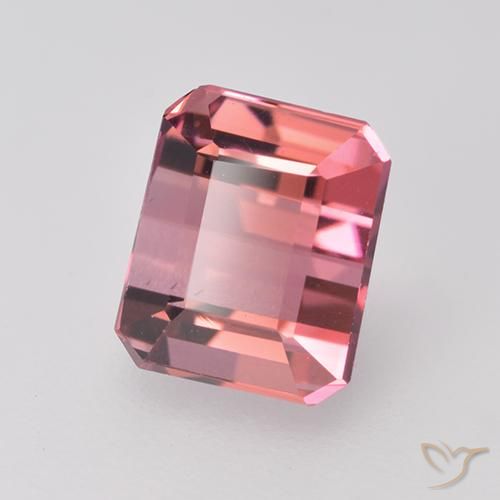 1.63ct طبيعي وردي فاتح تورمالين, قص الزمرد, VVS-VS