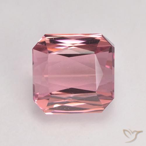 1.43ct طبيعي وردى العلكة فاتح تورمالين, قص الزمرد, VVS-VS