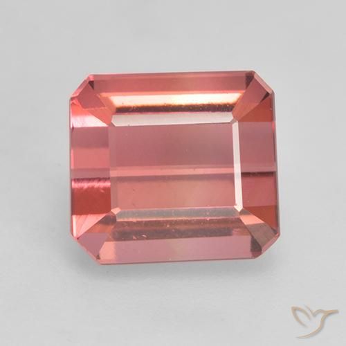 3.02ct طبيعي وردى خشب الورد تورمالين, قص الزمرد, VVS-VS