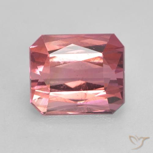 2.14ct طبيعي أحمر عصير الفواكه تورمالين, قص الزمرد, قليلا جدا