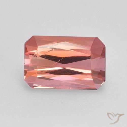 2.45ct طبيعي اوردي امحمر تورمالين, قص الزمرد, SI
