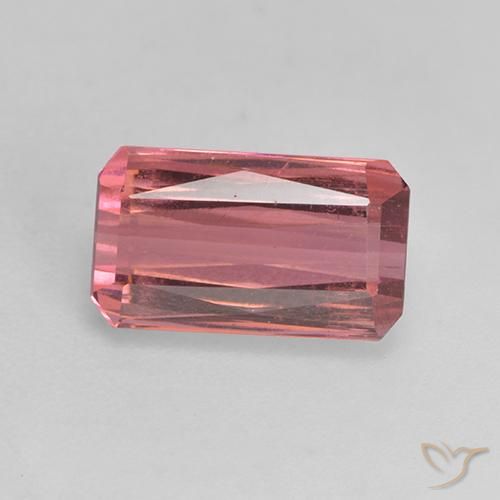 2.26ct طبيعي وردى متوسط تورمالين, قص الزمرد, VS-SI