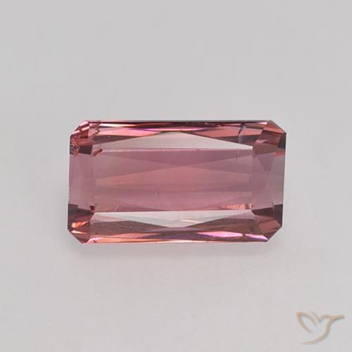 3.20ct طبيعي وردى داكن تورمالين, قص الزمرد, VS-SI