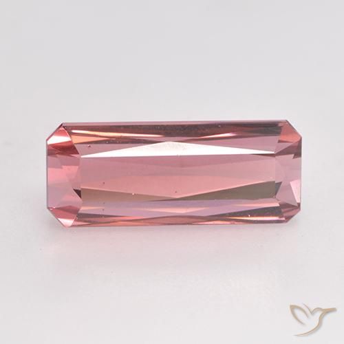 3.39ct طبيعي وردى برتقالى تورمالين, قص الزمرد, VVS-VS