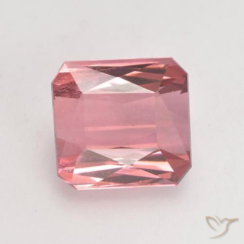 3.10ct طبيعي وردى متوسط تورمالين, قص الزمرد, قليلا جدا