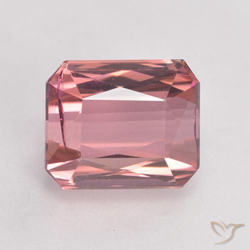 3.60ct طبيعي وردى متوسط تورمالين, قص الزمرد, SI