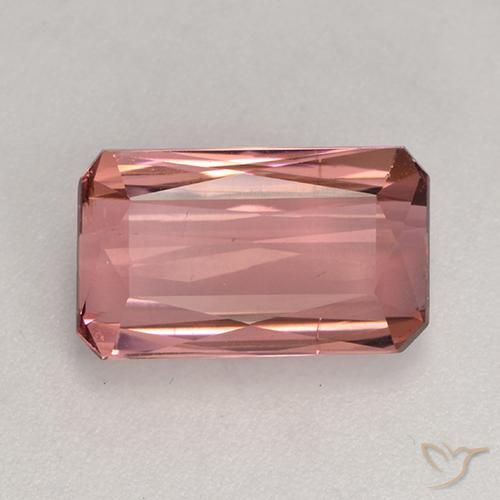 3.01ct طبيعي وردى متوسط تورمالين, قص الزمرد, قليلا جدا