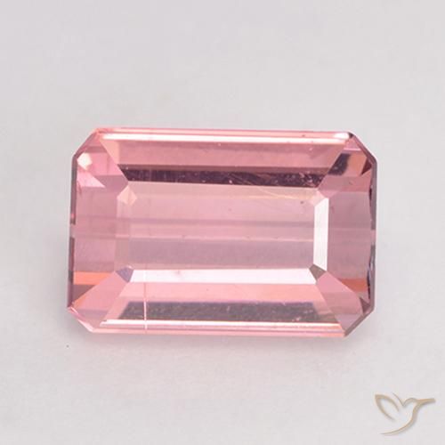 1.85ct طبيعي وردى العلكة فاتح تورمالين, قص الزمرد, VVS-VS