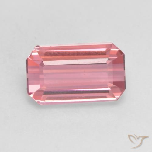 2.11ct طبيعي وردى العلكة تورمالين, قص الزمرد, VVS-VS