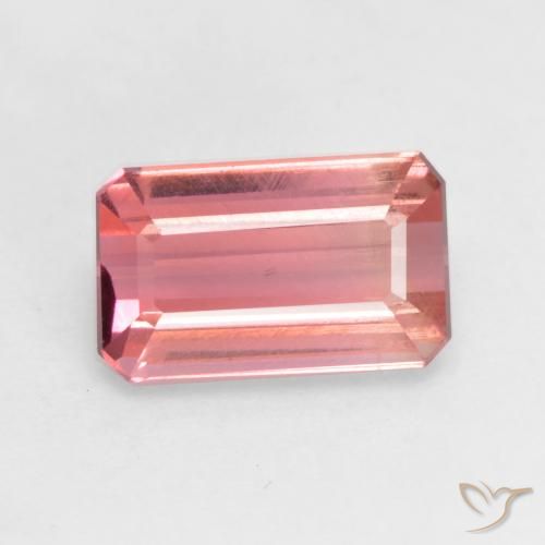 2.37ct طبيعي وردى متوسط تورمالين, قص الزمرد, قليلا جدا
