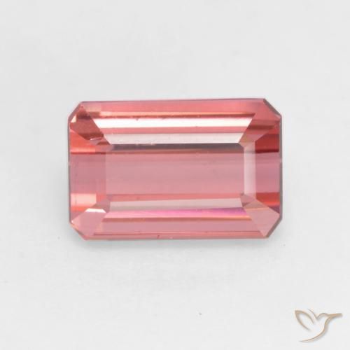 2.05ct طبيعي وردى غامق تورمالين, قص الزمرد, قليلا جدا