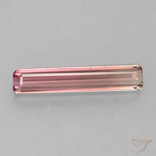 1.45ct طبيعي وردى العلكة تورمالين, قص الزمرد, قليلا جدا