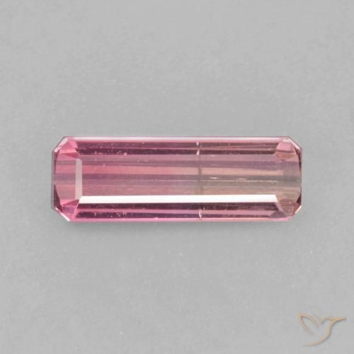 1.57ct طبيعي وردي فاتح تورمالين, قص الزمرد, VS-SI