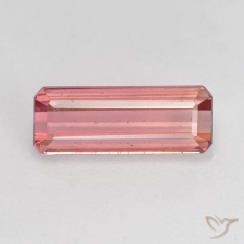 1.33ct طبيعي وردى متوسط تورمالين, قص الزمرد, قليلا جدا