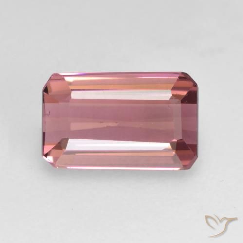 1.07ct طبيعي وردى برتقالى غامق تورمالين, قص الزمرد, قليلا جدا