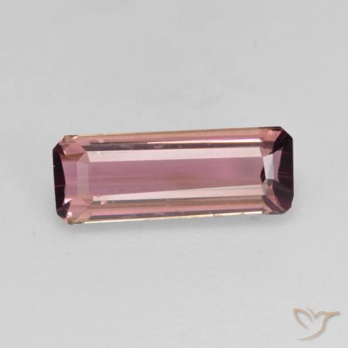 1.28ct طبيعي وردى برتقالى تورمالين, قص الزمرد, قليلا جدا
