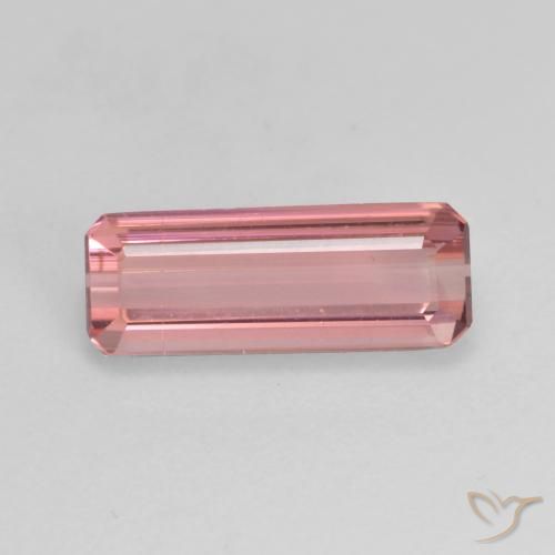 1.54ct طبيعي وردى برتقالى غامق تورمالين, قص الزمرد, قليلا جدا