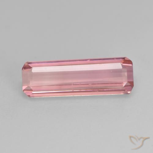 1.45ct طبيعي وردي فاتح تورمالين, قص الزمرد, قليلا جدا
