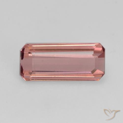1.21ct طبيعي وردى برتقالى تورمالين, قص الزمرد, VS-SI