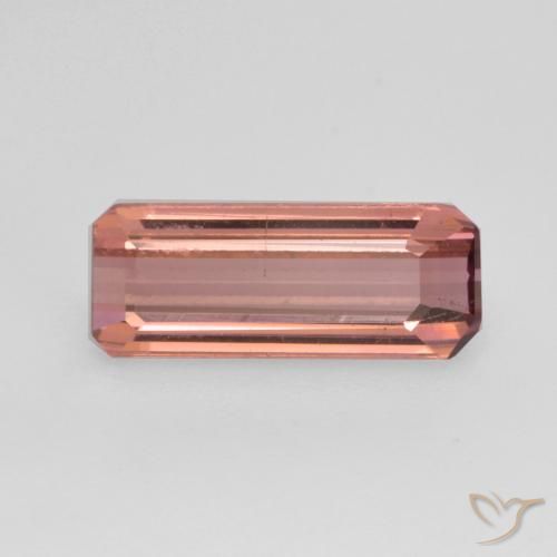 1.22ct طبيعي وردى متوسط تورمالين, قص الزمرد, VS-SI