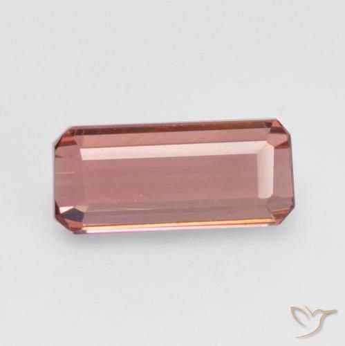 1.37ct طبيعي وردى متوسط تورمالين, قص الزمرد, VVS-VS