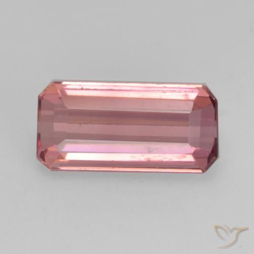 1.26ct طبيعي وردى كثيف تورمالين, قص الزمرد, قليلا جدا