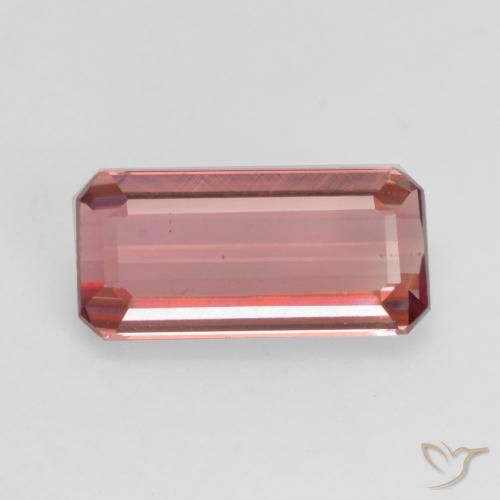 1.48ct طبيعي وردى متوسط تورمالين, قص الزمرد, VVS-VS