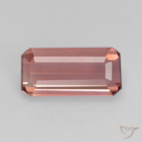 1.36ct طبيعي وردى متوسط تورمالين, قص الزمرد, VVS-VS