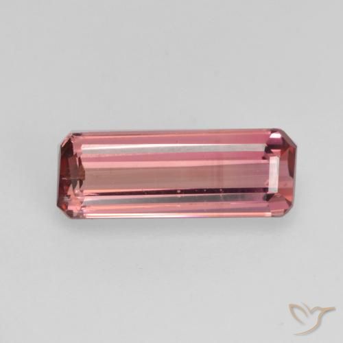 1.14ct طبيعي وردى برتقالى تورمالين, قص الزمرد, VS-SI