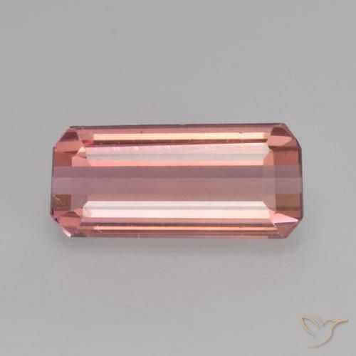 1.44ct طبيعي وردى برتقالى تورمالين, قص الزمرد, VVS-VS