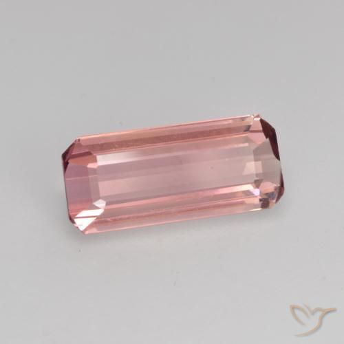 1.52ct طبيعي وردى برتقالى تورمالين, قص الزمرد, قليلا جدا