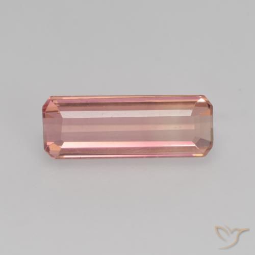 1.14ct طبيعي وردى ترابى تورمالين, قص الزمرد, قليلا جدا
