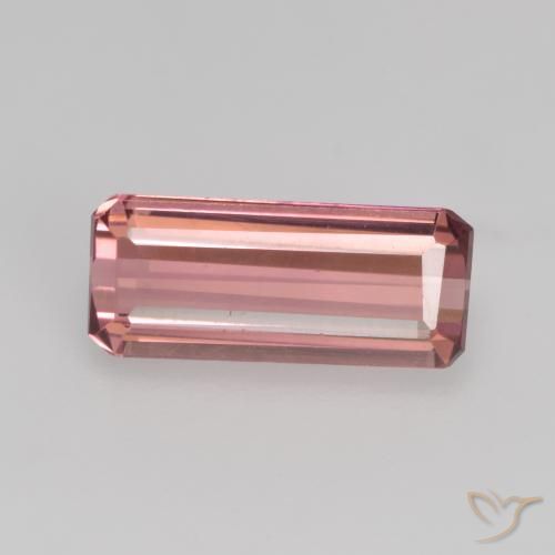 1.45ct طبيعي وردى برتقالى تورمالين, قص الزمرد, قليلا جدا