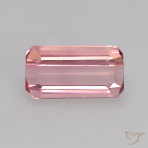 0.92ct طبيعي وردى العلكة تورمالين, قص الزمرد, قليلا جدا