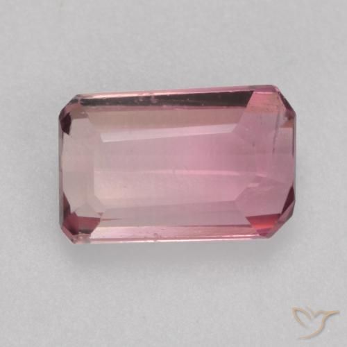 0.58ct طبيعي وردى العلكة فاتح تورمالين, قص الزمرد, قليلا جدا