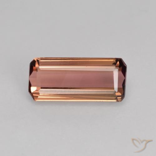 0.96ct طبيعي أحمر قرميدى تورمالين, قص الزمرد, VVS-VS