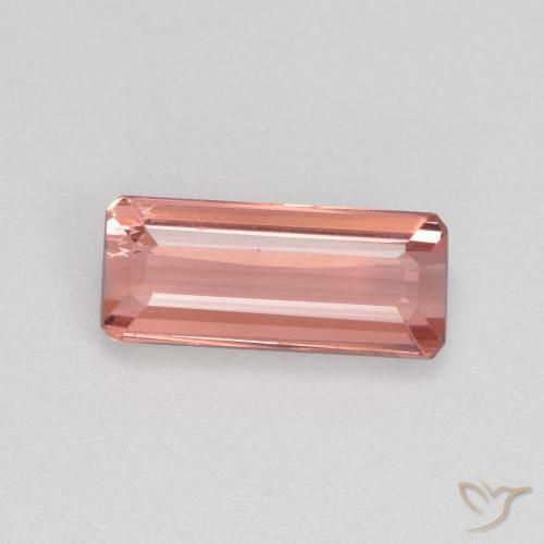 0.97ct طبيعي وردى فاتح-متوسط تورمالين, قص الزمرد, قليلا جدا