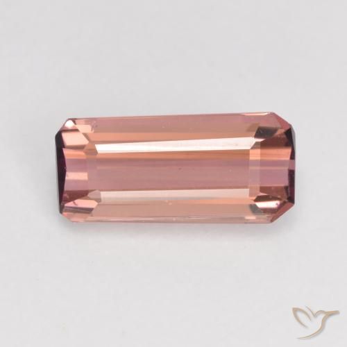 0.92ct طبيعي وردى زهرى تورمالين, قص الزمرد, قليلا جدا