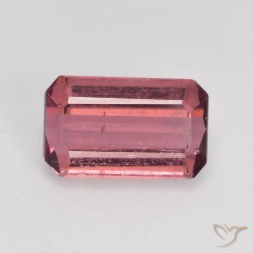0.88ct طبيعي وردى أرجوانى تورمالين, قص الزمرد, SI