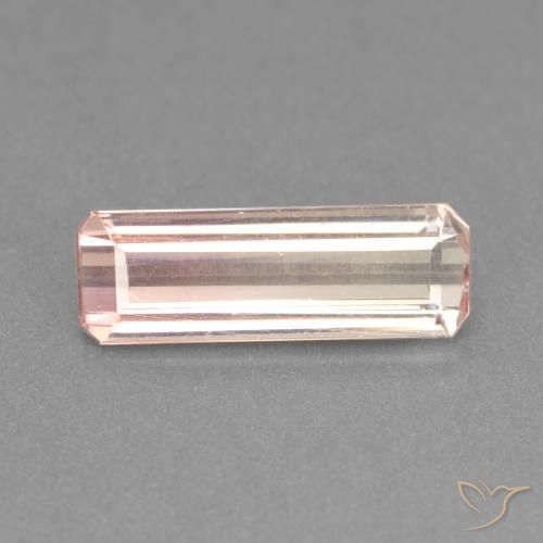 2.04ct طبيعي وردى فاتح جدا تورمالين, قص الزمرد, قليلا جدا