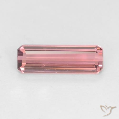 1.24ct طبيعي وردى برتقالى تورمالين, قص الزمرد, قليلا جدا