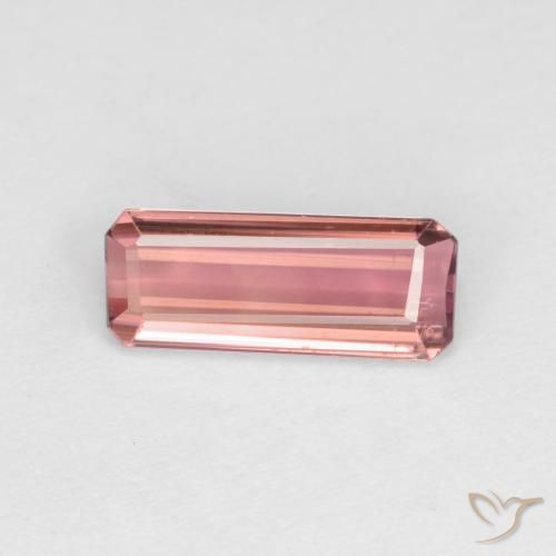 1.14ct طبيعي وردى برتقالى تورمالين, قص الزمرد, VS-SI