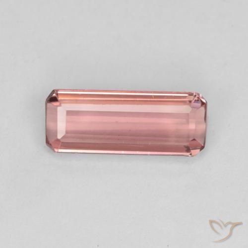 1.02ct طبيعي وردى برتقالى تورمالين, قص الزمرد, VS-SI