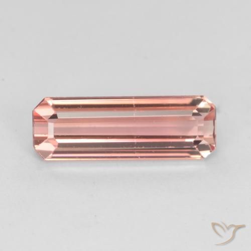 1.47ct طبيعي وردى ترابى تورمالين, قص الزمرد, VS-SI