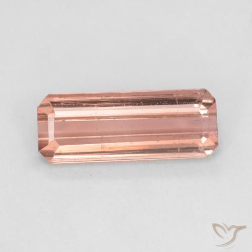 1.54ct طبيعي وردى برتقالى تورمالين, قص الزمرد, قليلا جدا