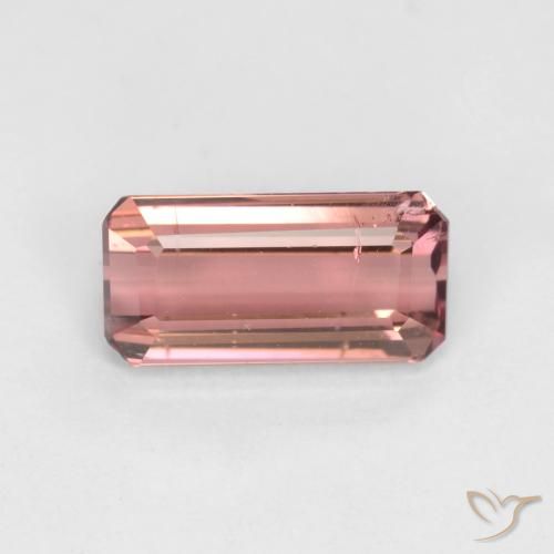 1.42ct طبيعي وردى برتقالى تورمالين, قص الزمرد, SI