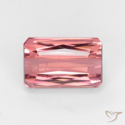 2.32ct طبيعي وردى برتقالى تورمالين, قص الزمرد, VS-SI